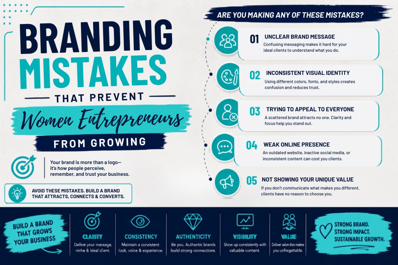 Branding Mistakes That Prevent Women Entrepreneurs from Growing