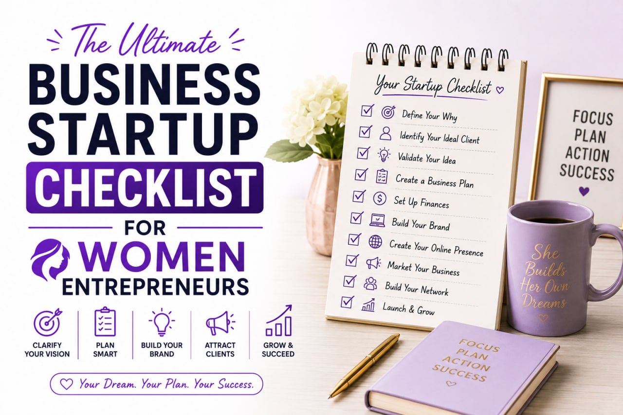 The Ultimate Business Startup Checklist for Women Entrepreneurs 