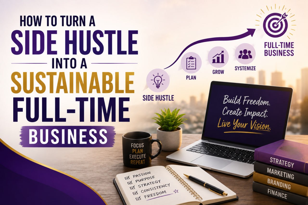 How to Turn a Side Hustle Into a Sustainable Full-Time Business